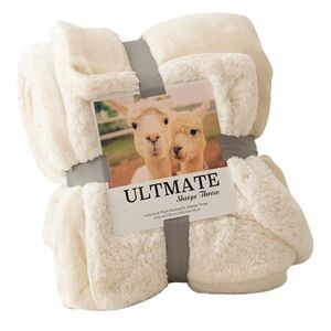 Sherpa Throw Blanket - Cream